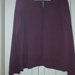 Talbots V-Neck Sweater in Maroon XL NWT